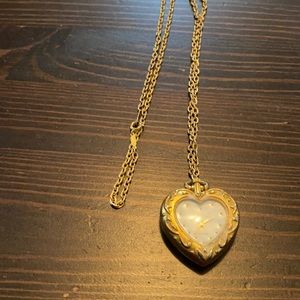 Beatiful heart chain necklace gold filled